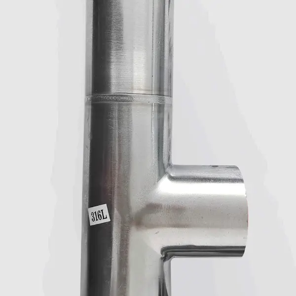 Soldadura de tubería en T de acero inoxidable