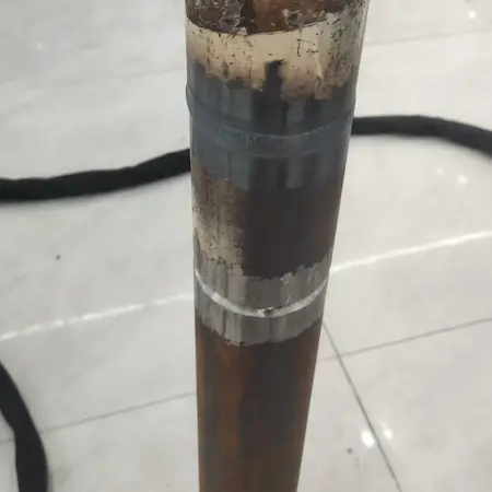 Soldadura de alambre de tubería de acero al carbono